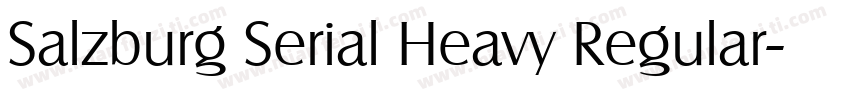 Salzburg Serial Heavy Regular字体转换